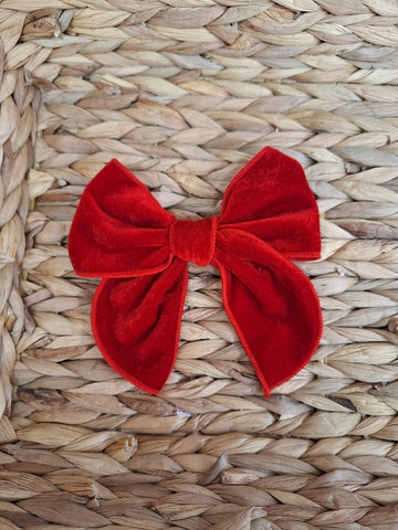 Lazo Navidad Terciopelo Rojo